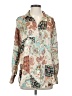 Zara 100% Polyester Paisley Ivory Long Sleeve Blouse Size S - photo 1