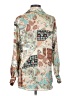 Zara 100% Polyester Paisley Ivory Long Sleeve Blouse Size S - photo 2
