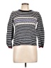 J.Crew Factory Store Stripes Silver Pullover Sweater Size L - photo 1