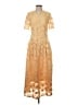 misook 100% Polyester Gold Cocktail Dress Size XS - photo 1