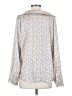 Zara 100% Polyester Polka Dots Ivory Long Sleeve Blouse Size M - photo 2