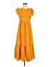 Shein 100% Polyester Orange Casual Dress Size M - photo 1