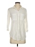 Studio Pasha Ivory 3/4 Sleeve Button-Down Shirt Size S - photo 1