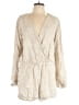 Cloth & Stone Metallic Ivory Romper Size L - photo 1