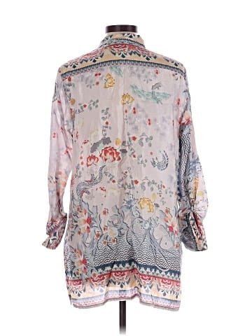Johnny Was Long Sleeve Silk Top (view 2)
