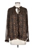 Buddy Love 100% Polyester Brown Long Sleeve Blouse Size S - photo 1