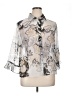 Nicola 100% Polyester Floral Silver 3/4 Sleeve Blouse Size XL - photo 1