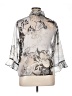 Nicola 100% Polyester Floral Silver 3/4 Sleeve Blouse Size XL - photo 2