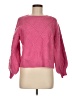 Line & Dot Hearts Pink Pullover Sweater Size M - photo 1