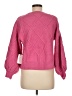 Line & Dot Hearts Pink Pullover Sweater Size M - photo 2