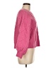 Line & Dot Hearts Pink Pullover Sweater Size M - photo 4