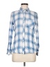 Gap Checkered-gingham Blue Long Sleeve Button-Down Shirt Size M - photo 1