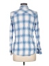 Gap Checkered-gingham Blue Long Sleeve Button-Down Shirt Size M - photo 2