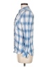 Gap Checkered-gingham Blue Long Sleeve Button-Down Shirt Size M - photo 5