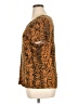 Ichi Animal Print Brown Short Sleeve T-Shirt Size XL - photo 5