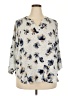 Maurices 100% Polyester Silver 3/4 Sleeve Blouse Size XXL - photo 1