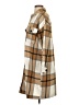 Kirundo 100% Cotton Plaid Tan Coat Size S - photo 5