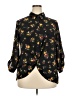 Iz Byer 100% Polyester Floral Black 3/4 Sleeve Blouse Size XXL - photo 1