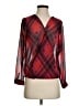 Ann Taylor LOFT Outlet 100% Polyester Argyle Red 3/4 Sleeve Blouse Size S (petite) - photo 1