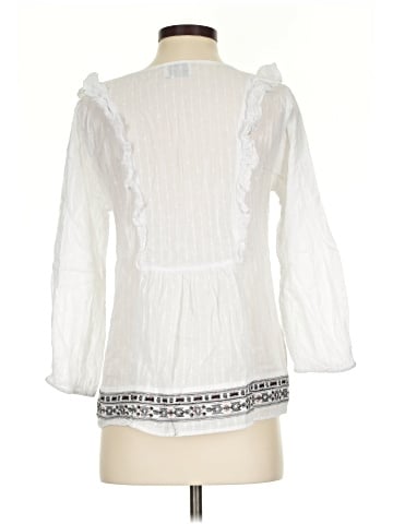 Wrap 3/4 Sleeve Blouse (view 2)