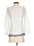 Wrap 100% Cotton White 3/4 Sleeve Blouse Size 4 - photo 2