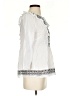Wrap 100% Cotton White 3/4 Sleeve Blouse Size 4 - photo 4
