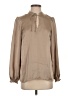 Ann Taylor LOFT 100% Polyester Tan Long Sleeve Blouse Size S - photo 1