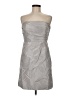J.Crew 100% Polyester Metallic Gray Cocktail Dress Size 6 - photo 1