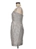 J.Crew 100% Polyester Metallic Gray Cocktail Dress Size 6 - photo 5