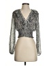 Zara Silver Long Sleeve Blouse Size S - photo 1