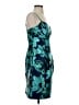 Eliza J 100% Polyester Tropical Teal Cocktail Dress Size 4 - photo 4