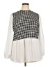 Absolutely Famous Houndstooth Ivory Sleeveless Blouse Size 2X - photo 1