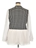 Absolutely Famous Houndstooth Ivory Sleeveless Blouse Size 2X - photo 2
