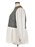 Absolutely Famous Houndstooth Ivory Sleeveless Blouse Size 2X - photo 5