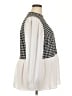 Absolutely Famous Houndstooth Ivory Sleeveless Blouse Size 2X - photo 4