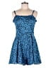 Aqua Animal Print Blue Cocktail Dress Size M - photo 1