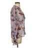 Paige Floral Purple 3/4 Sleeve Blouse Size XS - photo 4