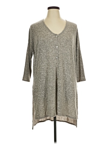 Bobeau 3/4 Sleeve Button-Down Shirt (view 1)