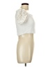 Caren Forbes 100% Polyester Ivory White Short Sleeve Top Size L - photo 4