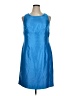 Kasper 100% Polyester Solid Blue Cocktail Dress Size 14 - photo 1