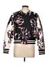 Parker 100% Polyester Print White Track Jacket Size L - photo 1