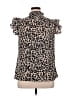 Unbranded Animal Print Brown Short Sleeve Blouse Size XL (estimated) - photo 2