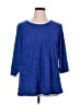 Cathy Daniels Blue 3/4 Sleeve Top Size 1X - photo 1