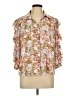 Investments 100% Polyester Floral Pink 3/4 Sleeve Blouse Size L (petite) - photo 1