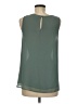 Pleione 100% Polyester Green Sleeveless Blouse Size M - photo 2