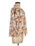 Investments 100% Polyester Floral Pink 3/4 Sleeve Blouse Size L (petite) - photo 4