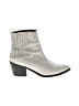 Dolce Vita Gray Ivory Ankle Boots Size 9 1/2 - photo 1