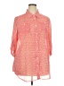 Avenue 100% Polyester Polka Dots Orange 3/4 Sleeve Blouse Size 22 - 24 Plus - photo 1