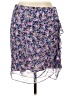 Veronica Beard 100% Silk Floral Purple Blue Silk Skirt Size 12 - photo 1