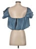 Guess Blue Short Sleeve Blouse Size XS - photo 2